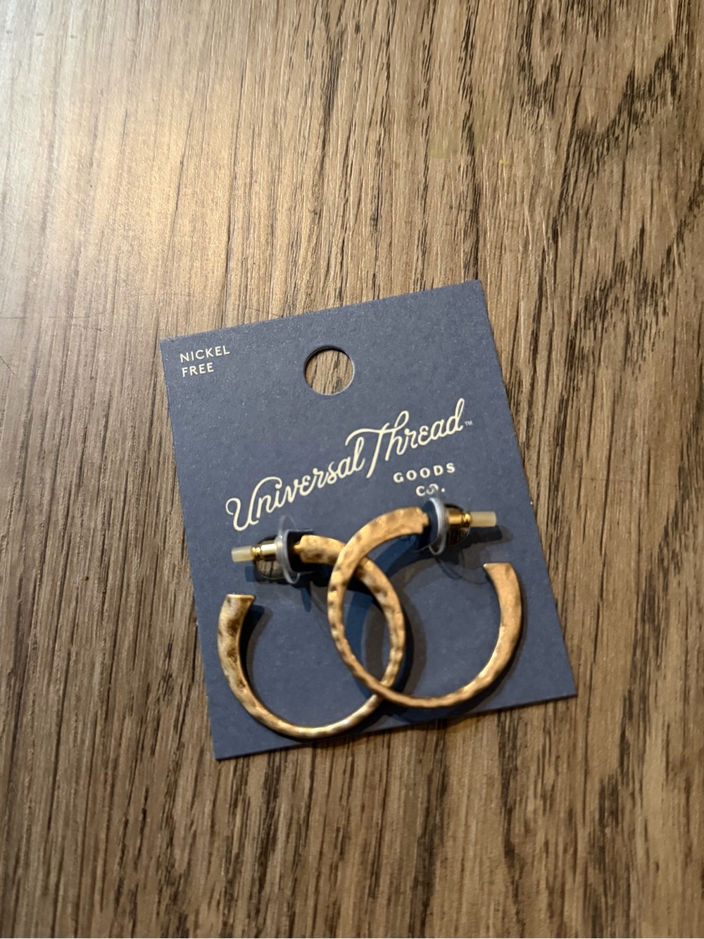 Universal Thread Textured Gold Hoop Earrings